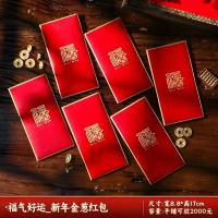 2025蛇年 拜年红包新款过年春节创意仪式感压岁钱利是封包-【福气好运】新年红包36个;蛇年红包【平铺可装2000元】/