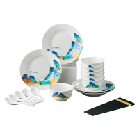 唯都国风千里江山餐具22头W- CJ322-