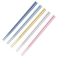 炊大皇 筷子 一人一色专人专用合金筷家用家人分食筷防滑专用筷 【十双装】5色分餐筷×2