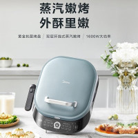 美的家用双面加热加深电饼铛煎烤机 JKE3036 蓝色