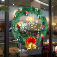 圣诞节装饰品商场门贴纸静电贴纸圣诞树场景布置橱窗高档玻璃贴- SDUV- 070;特大