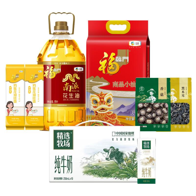 福临门/探禾/蒙牛 粮油干货组合 6.27KG+7.5L 300档