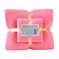 上亨珊瑚绒子母套巾浴巾套装SHZH-MY07樱花粉 毛巾+浴巾35*75/70*140cm