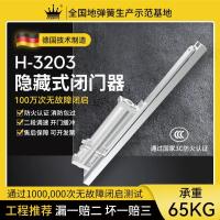 隐藏式闭门器自动回弹不定位暗装酒店门玻璃门液压缓冲滑轨关门器 -无颜色