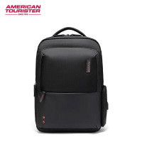 美旅商务通勤风背包可挂靠拉杆旅行双肩包黑色AY1*09006