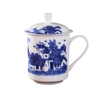 上亨陶瓷景式杯 SHZH-MKB08 江南水乡 500ML-