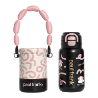 大嘴猴（Paul Frank）便携杯套双饮保温杯PF136-粉墨甜心-