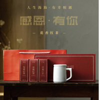 多采自然 感恩有你茶叶茶具礼盒（花香红茶45g(3g*15泡)+陶瓷沐喜三件杯400m1）-