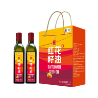 中粮悦润红花籽油礼盒500ml*2-