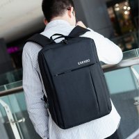 爱登堡（Edenbo）背包男双肩包商务休闲多功能男士商务电脑包F1722-1-黑色