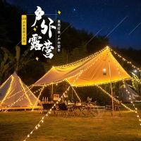 彩灯串LED彩灯闪灯满天星节日春节户外花园庭院装饰灯--露营【水晶球灯】;10米80灯【电池盒+USB】