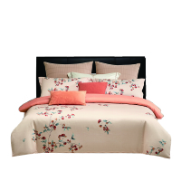 梦洁 50S纯棉印花四件套：心想柿成 1010189094