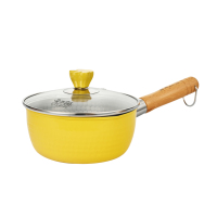 神田KANDA幻彩系列金芒黄20cm雪平锅套装(锅锅盖)