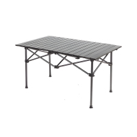 君华仕 GENVAS 碳素钢折叠蛋卷桌 GS23665019黑色/细沙黄色