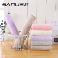 三利方巾+毛巾柔软吸水小毛巾 干发巾擦汗巾便携手帕30*72cm/30*30cm 混色2条装随机发