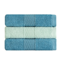 三利 纯棉柔软亲肤吸水毛巾 8678 素色浮点宽缎【面巾】 3条混色袋装