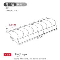 不锈钢碗碟收纳神器台式沥水架架厨房盘子收纳架晾碗架碗盘置物架--光滑耐用两件套：碗架*2