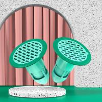地漏防臭器下水道堵口管卫生间厕所防反臭反味神器防虫密封塞盖芯--地漏防臭芯【2个装】--雅绿-