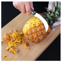 不锈钢小弯刀香蕉刀小镰刀割菜削菠萝刀水果刀烤肠机摆摊菠萝蜜刀--【德国精工：不锈钢弯刀】-【1把装】