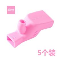 硅胶水龙头延长器 接头导水槽 水管防溅引水器通用方便水龙头套嘴--粉丁香;【5个装】