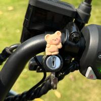 电动摩托车头盔锁防偷盗固定扣安全帽锁神器电瓶车帽子锁全盔挂钩--头盔防盗锁;【可爱大头熊】