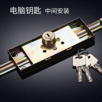 通用卷帘门锁卷门锁卷闸门锁十字防盗门锁铜锁芯中间底开锁车库--一字底部开;带钥匙
