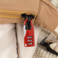 迷你密码锁宿舍大学生必买必衣柜背包行李箱防盗居家日备用套装--【书包行李箱专用】红色