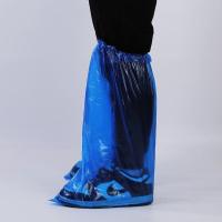 一次性雨鞋鞋套下雨天防水神器加厚长筒靴套户外男女防滑耐磨脚套--蓝色;【6O只】