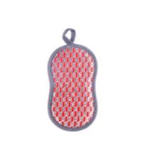 【1个装】双面洗碗海绵擦厨房刷锅刷碗布不沾油洗碗巾居家日用套装- - 洗碗布海绵擦- - 红色