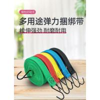 高弹力牛筋绑带行李绳电动车摩托耐用绑绳快递牛筋绑带捆绑带- -- -随机色【1米】- -【5个装】