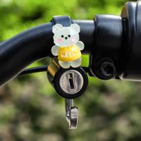 电动车头盔锁防盗固定挂钩摩托安全帽专用防盗锁电瓶车防偷神器女--夜光熊【防水防盗防锈⭐】