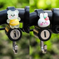 电动车头盔锁防盗固定挂钩摩托安全帽专用防盗锁电瓶车防偷神器女--熊兔情侣款【防水防盗防锈⭐】