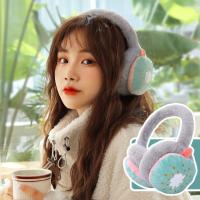 水果耳罩男女士通用毛绒保暖耳套可爱耳暖仿兔毛护耳后带耳包- 猕猴桃