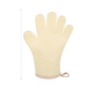 防烫手套隔热加厚硅胶厨房烤箱专用烘焙耐高温防滑防热微波炉烘培--象牙白色-常规码