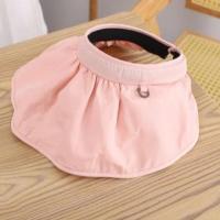 凉感防晒贝壳帽女夏空顶大檐发箍遮阳帽户外遮脸太阳帽子- 【带上你就是小公主】嫩粉