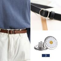 无孔皮带女士 夏新款免打孔黑色学生百搭韩版ins风装饰细裤腰带潮--简约-【咖+咖】两个装