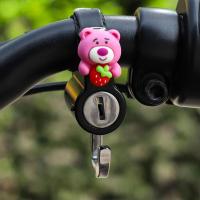 电动车头盔锁防盗固定挂钩摩托安全帽专用防盗锁电瓶车防偷神器女- 草莓熊【防水防盗防锈⭐】