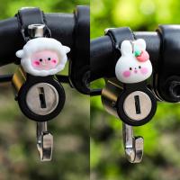 电动车头盔锁防盗固定挂钩摩托安全帽专用防盗锁电瓶车防偷神器女- 羊兔闺蜜款【防水防盗防锈⭐】