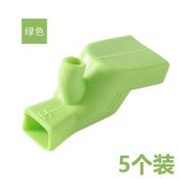 硅胶水龙头延长器 接头导水槽 水管防溅引水器通用方便水龙头套嘴- -- -梅子青- -【5个装】