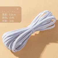 裤头松紧带裤子橡皮筋高弹力橡筋带耐用裤橡筋绳子加厚扁跳皮筋绳--0.8cm--纯白色- -10米【送穿引器】