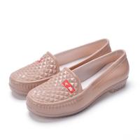 防水工作鞋雨鞋水鞋女款短筒低帮胶鞋厨房轻便防滑防油工地鞋- -- -卡其色- -40