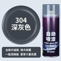 自动手摇喷漆防锈漆汽车金属漆铁门防腐翻新专用银色黑色白色油漆- - 【深灰色】加大加量一瓶顶二瓶450ml