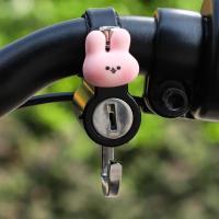 电动车头盔锁防盗固定挂钩摩托安全帽专用防盗锁电瓶车防偷神器女- - 粉粉兔【防水防盗防锈⭐】