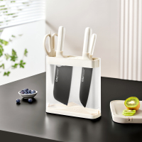 OOU厨房刀具套装防锈抗菌菜刀套装家用切菜刀剪刀云朵系列5件套DJ0084