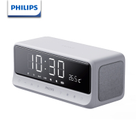 飞利浦（PHILIPS）TAS3609 时钟闹钟蓝牙音箱 皓月白