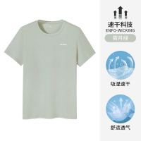 骆驼 男款圆领功能短T恤 C13BAV6002 L 荷叶绿