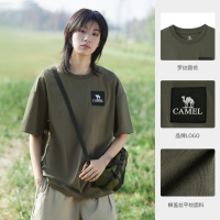 骆驼 中性短袖圆领速干T恤 男女同款 A13BAVV058-1 XL 深榄绿 -