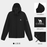 骆驼 男针织防晒衣 A13BA6B068 M 幻影黑 -