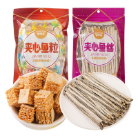 富崎乐鳕鱼味夹心鱼粒+黑芝麻夹心鱼丝组合 136g/份