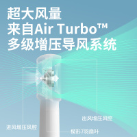 几素风宝涡轮聚风小风扇手持便携usb充电无叶轻音【白色Life5 plus（FA43）-4000mAh】plus版-